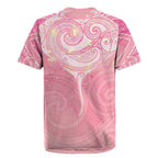 Breast Cancer Awareness Maori Aotearoa Rugby Jersey Manta Ray - Pink Glaze - Aussie Hoodie