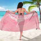Breast Cancer Awareness Maori Aotearoa Sarong Manta Ray - Pink Glaze - Aussie Hoodie