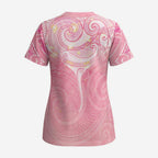 Breast Cancer Awareness Maori Aotearoa Scrub Top Manta Ray - Pink Glaze - Aussie Hoodie