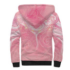 Breast Cancer Awareness Maori Aotearoa Sherpa Hoodie Manta Ray - Pink Glaze - Aussie Hoodie