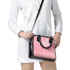 Breast Cancer Awareness Maori Aotearoa Shoulder Handbag Manta Ray - Pink Glaze - Aussie Hoodie