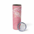 Breast Cancer Awareness Maori Aotearoa Skinny Tumbler Manta Ray - Pink Glaze - Aussie Hoodie