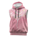 Breast Cancer Awareness Maori Aotearoa Sleeveless Hoodie Manta Ray - Pink Glaze - Aussie Hoodie