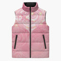 Breast Cancer Awareness Maori Aotearoa Sleeveless Puffer Jacket Manta Ray - Pink Glaze - Aussie Hoodie