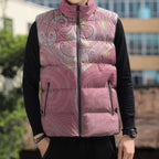 Breast Cancer Awareness Maori Aotearoa Sleeveless Puffer Jacket Manta Ray - Pink Glaze - Aussie Hoodie
