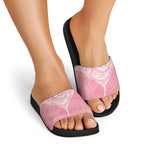 Breast Cancer Awareness Maori Aotearoa Slide Sandals Manta Ray - Pink Glaze - Aussie Hoodie