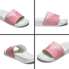 Breast Cancer Awareness Maori Aotearoa Slide Sandals Manta Ray - Pink Glaze - Aussie Hoodie
