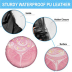 Breast Cancer Awareness Maori Aotearoa Spare Tire Cover Manta Ray - Pink Glaze - Aussie Hoodie