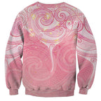 Breast Cancer Awareness Maori Aotearoa Sweatshirt Manta Ray - Pink Glaze - Aussie Hoodie