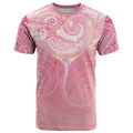 Breast Cancer Awareness Maori Aotearoa T Shirt Manta Ray - Pink Glaze - Aussie Hoodie
