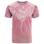 Breast Cancer Awareness Maori Aotearoa T Shirt Manta Ray - Pink Glaze - Aussie Hoodie