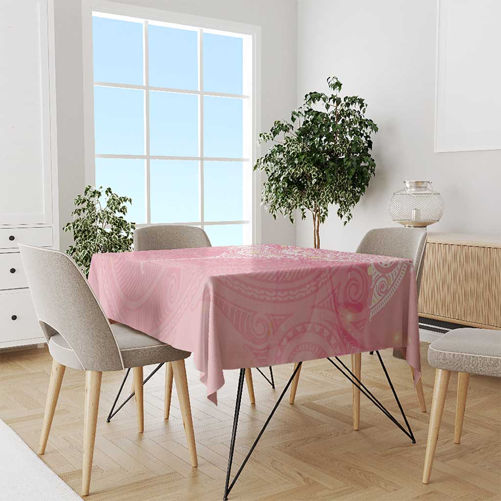 Breast Cancer Awareness Maori Aotearoa Tablecloth Manta Ray - Pink Glaze - Aussie Hoodie