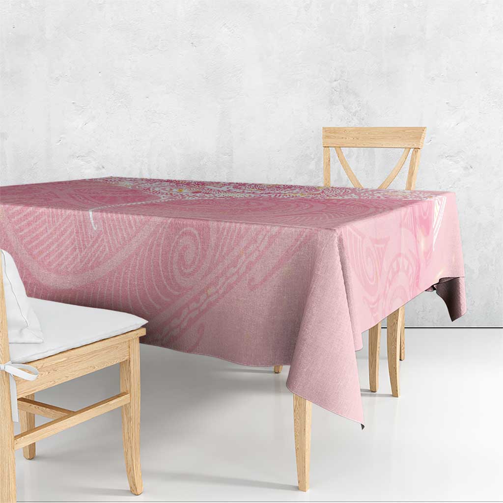 Breast Cancer Awareness Maori Aotearoa Tablecloth Manta Ray - Pink Glaze - Aussie Hoodie