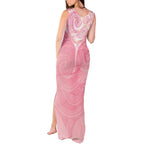 Breast Cancer Awareness Maori Aotearoa Tank Maxi Dress Manta Ray - Pink Glaze - Aussie Hoodie