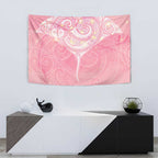 Breast Cancer Awareness Maori Aotearoa Tapestry Manta Ray - Pink Glaze - Aussie Hoodie