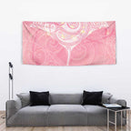 Breast Cancer Awareness Maori Aotearoa Tapestry Manta Ray - Pink Glaze - Aussie Hoodie