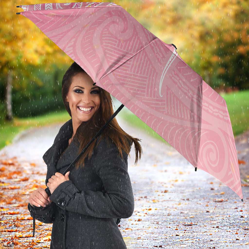 Breast Cancer Awareness Maori Aotearoa Umbrella Manta Ray - Pink Glaze - Aussie Hoodie