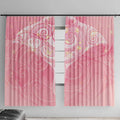 Breast Cancer Awareness Maori Aotearoa Window Curtain Manta Ray - Pink Glaze - Aussie Hoodie