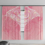 Breast Cancer Awareness Maori Aotearoa Window Curtain Manta Ray - Pink Glaze - Aussie Hoodie