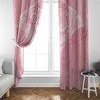 Breast Cancer Awareness Maori Aotearoa Window Curtain Manta Ray - Pink Glaze - Aussie Hoodie