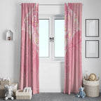 Breast Cancer Awareness Maori Aotearoa Window Curtain Manta Ray - Pink Glaze - Aussie Hoodie