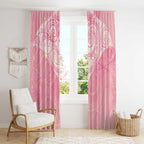 Breast Cancer Awareness Maori Aotearoa Window Curtain Manta Ray - Pink Glaze - Aussie Hoodie