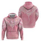 Breast Cancer Awareness Maori Aotearoa Zip Hoodie Manta Ray - Pink Glaze - Aussie Hoodie