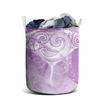 Epilepsy Awareness Maori Aotearoa Laundry Basket Manta Ray - Purple Glaze - Aussie Hoodie