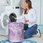 Epilepsy Awareness Maori Aotearoa Laundry Basket Manta Ray - Purple Glaze - Aussie Hoodie