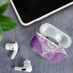 Epilepsy Awareness Maori Aotearoa AirPods Case Manta Ray - Purple Glaze - Aussie Hoodie