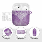 Epilepsy Awareness Maori Aotearoa AirPods Case Manta Ray - Purple Glaze - Aussie Hoodie