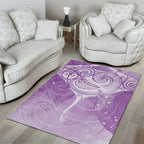 Epilepsy Awareness Maori Aotearoa Area Rug Manta Ray - Purple Glaze - Aussie Hoodie