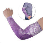Epilepsy Awareness Maori Aotearoa Arm Sleeves Manta Ray - Purple Glaze - Aussie Hoodie