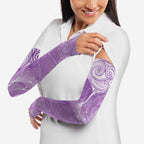 Epilepsy Awareness Maori Aotearoa Arm Sleeves Manta Ray - Purple Glaze - Aussie Hoodie