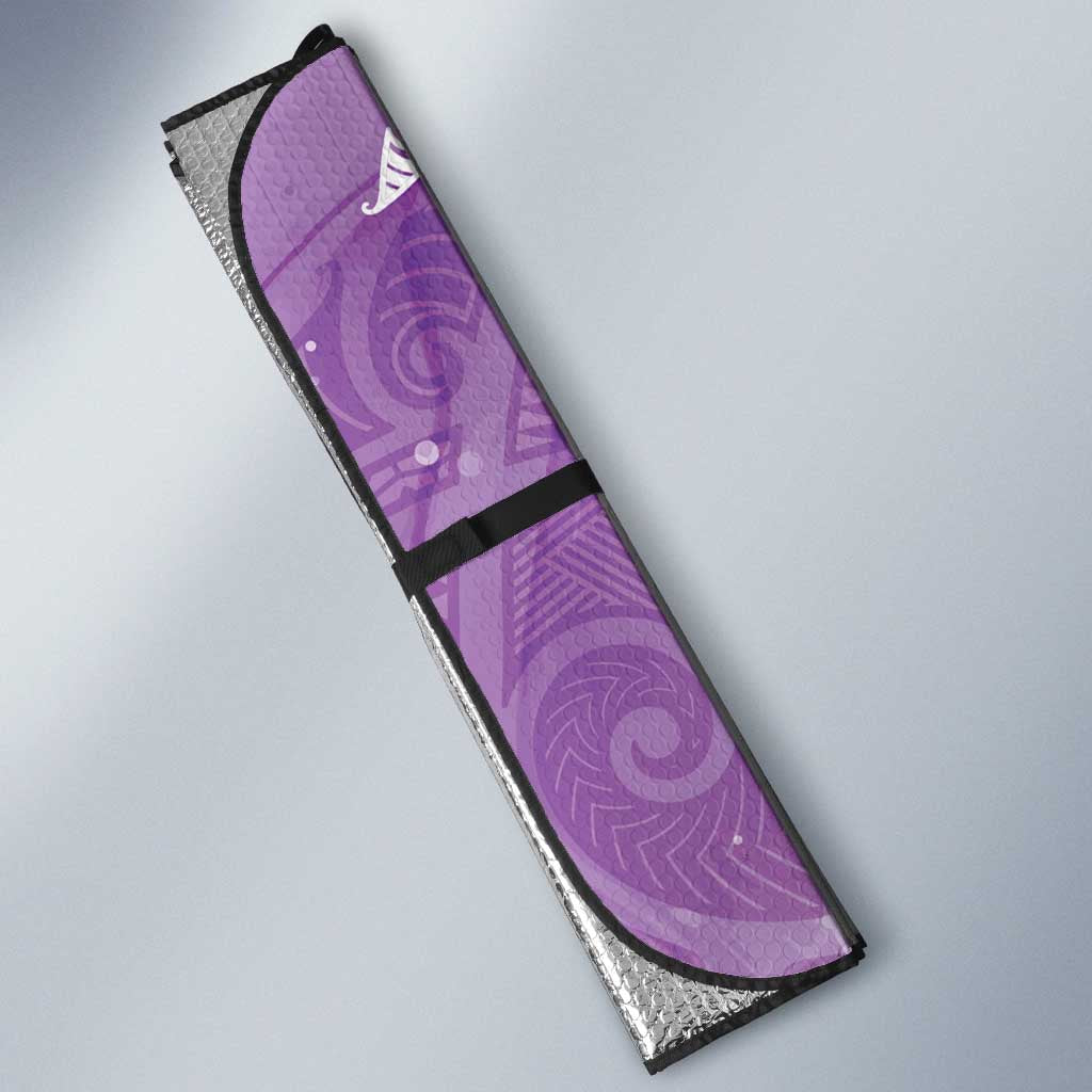 Epilepsy Awareness Maori Aotearoa Auto Sun Shade Manta Ray - Purple Glaze - Aussie Hoodie