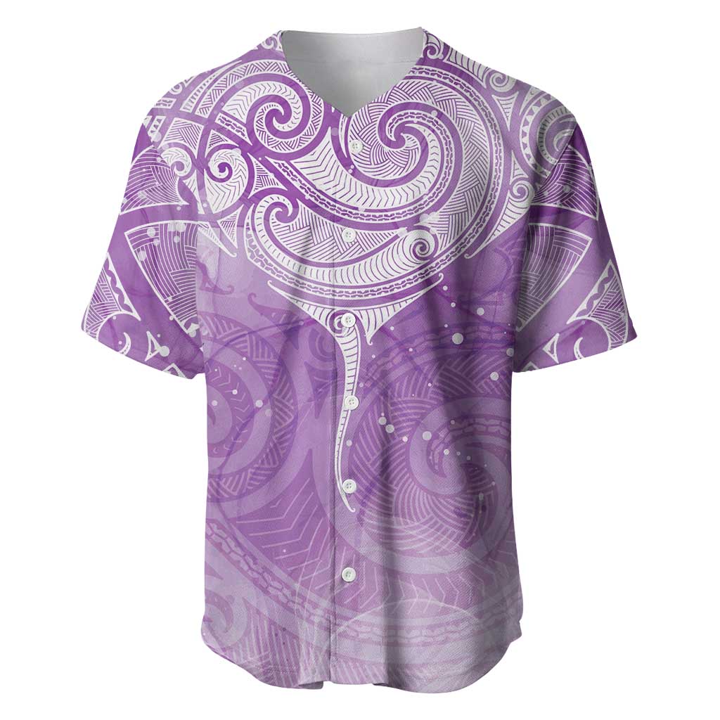 Epilepsy Awareness Maori Aotearoa Baseball Jersey Manta Ray - Purple Glaze - Aussie Hoodie
