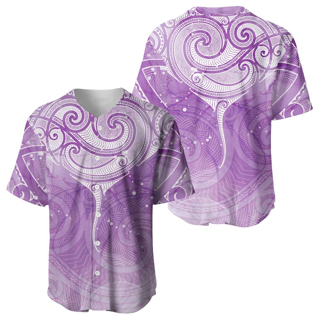 Epilepsy Awareness Maori Aotearoa Baseball Jersey Manta Ray - Purple Glaze - Aussie Hoodie