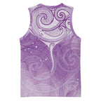 Epilepsy Awareness Maori Aotearoa Basketball Jersey Manta Ray - Purple Glaze - Aussie Hoodie