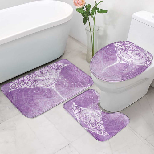 Epilepsy Awareness Maori Aotearoa Bathroom Set Manta Ray - Purple Glaze - Aussie Hoodie