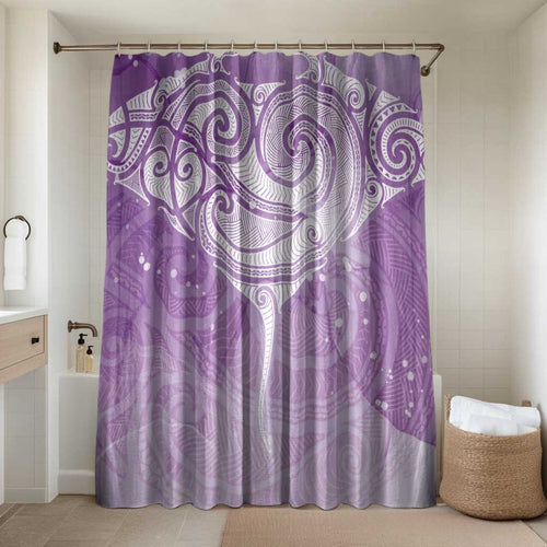 Epilepsy Awareness Maori Aotearoa Bathroom Set Manta Ray - Purple Glaze - Aussie Hoodie