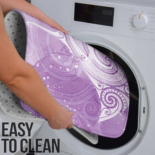 Epilepsy Awareness Maori Aotearoa Bathroom Set Manta Ray - Purple Glaze - Aussie Hoodie