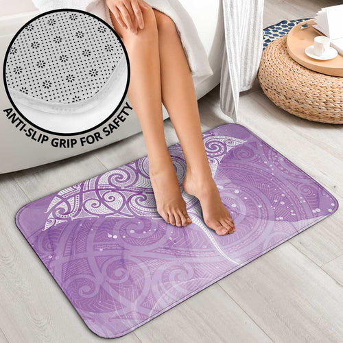 Epilepsy Awareness Maori Aotearoa Bathroom Set Manta Ray - Purple Glaze - Aussie Hoodie