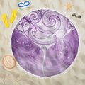 Epilepsy Awareness Maori Aotearoa Beach Blanket Manta Ray - Purple Glaze - Aussie Hoodie