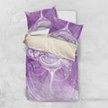 Epilepsy Awareness Maori Aotearoa Bedding Set Manta Ray - Purple Glaze - Aussie Hoodie