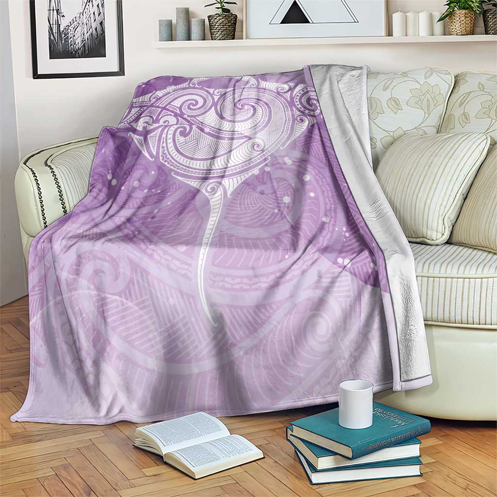 Epilepsy Awareness Maori Aotearoa Blanket Manta Ray - Purple Glaze - Aussie Hoodie