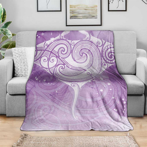Epilepsy Awareness Maori Aotearoa Blanket Manta Ray - Purple Glaze - Aussie Hoodie
