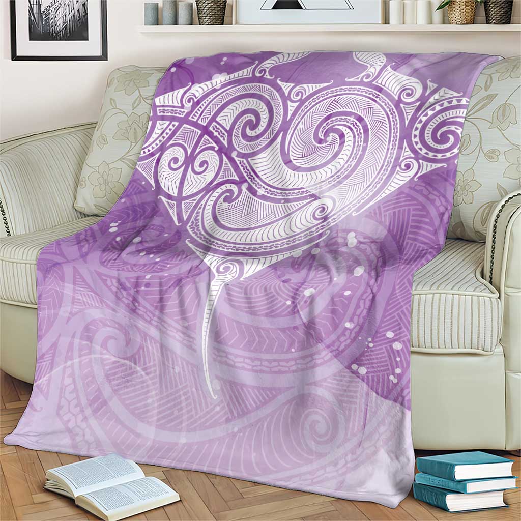 Epilepsy Awareness Maori Aotearoa Blanket Manta Ray - Purple Glaze - Aussie Hoodie