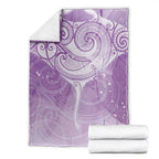Epilepsy Awareness Maori Aotearoa Blanket Manta Ray - Purple Glaze - Aussie Hoodie