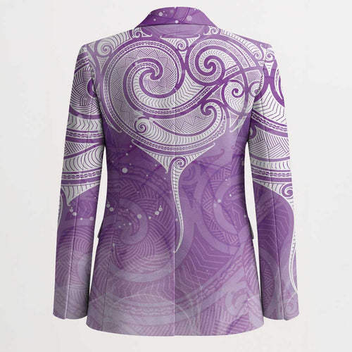Epilepsy Awareness Maori Aotearoa Blazer Manta Ray - Purple Glaze - Aussie Hoodie