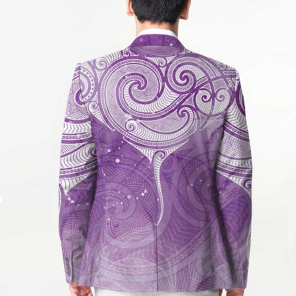 Epilepsy Awareness Maori Aotearoa Blazer Manta Ray - Purple Glaze - Aussie Hoodie